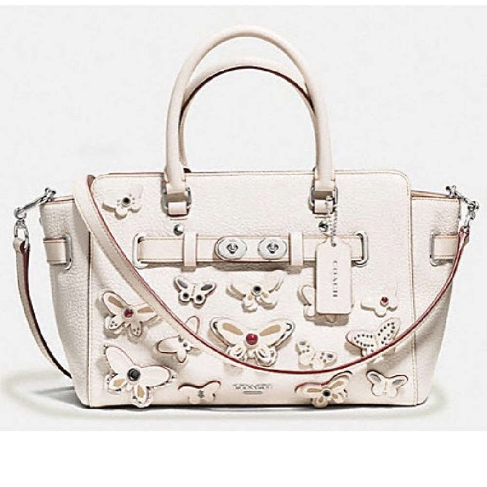 Coach Butterfly Appliqué Chalk Mini Blake Carryall